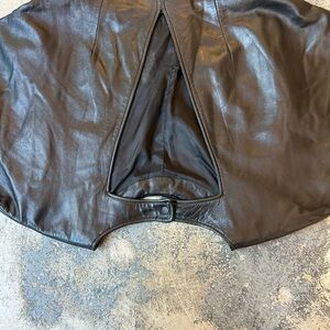 Cool Black Vintage Leather Dress/ Tunic